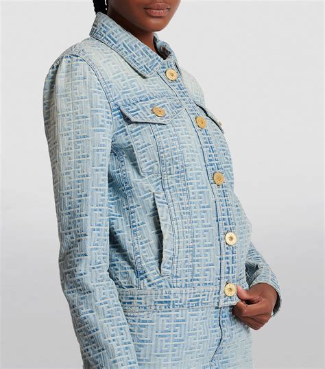 Sleeveless Monogram Jacquard Denim Jacket 